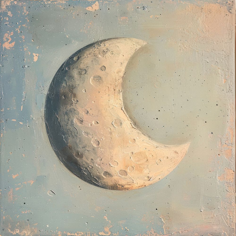 Celestial Moon moon astronomy painting.