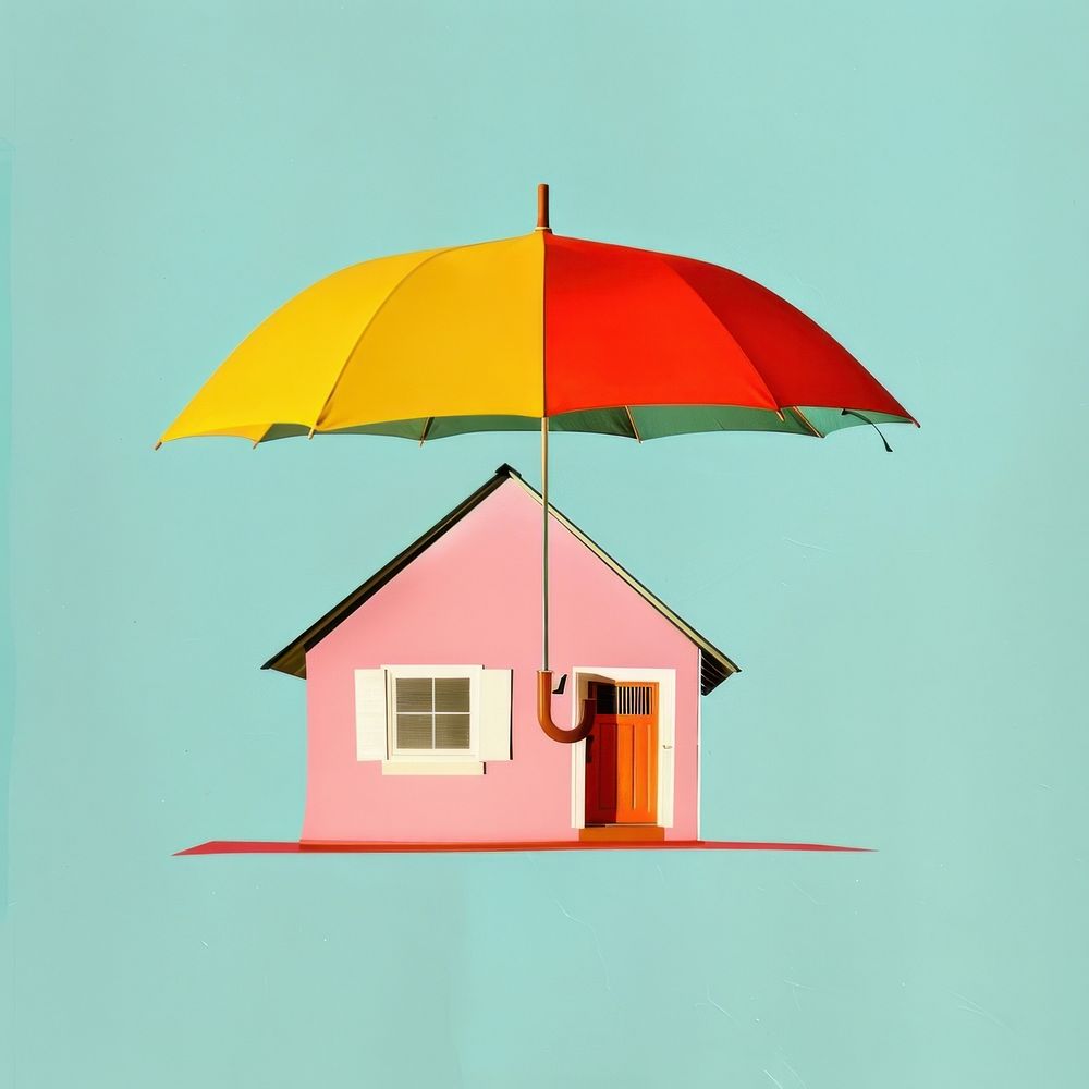 A Home insurance umbrella architecture building.