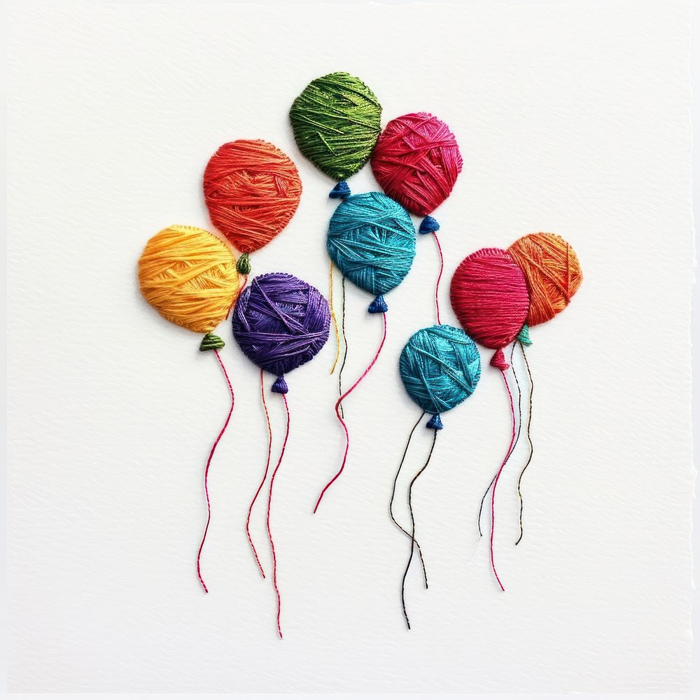 Party balloon embroidery celebration decoration.
