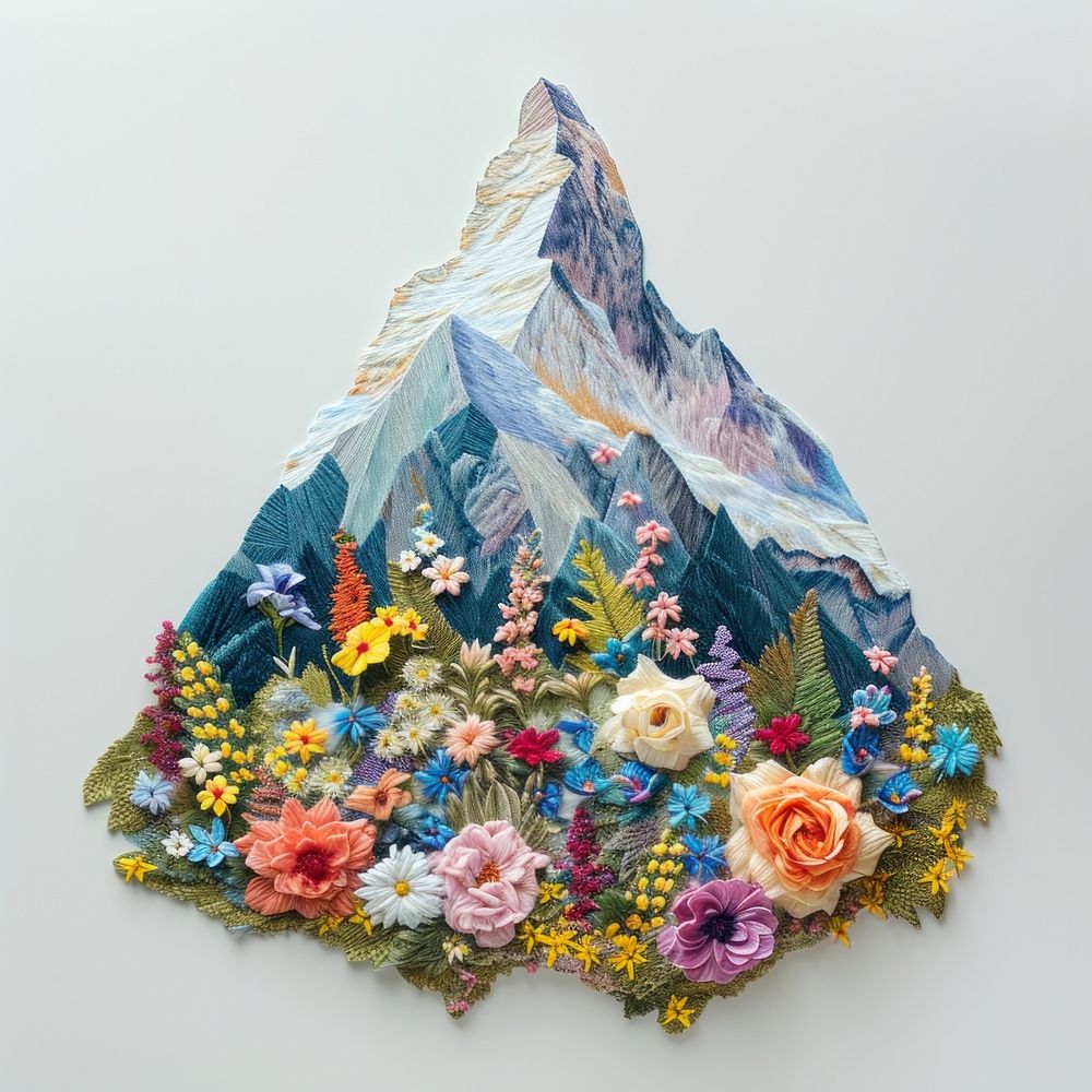 A mountain flower painting nature.