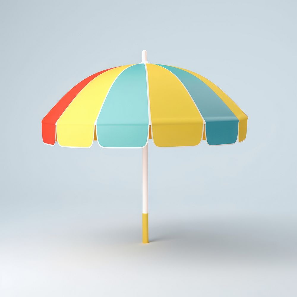 A beach umbrella pattern vibrant color architecture.