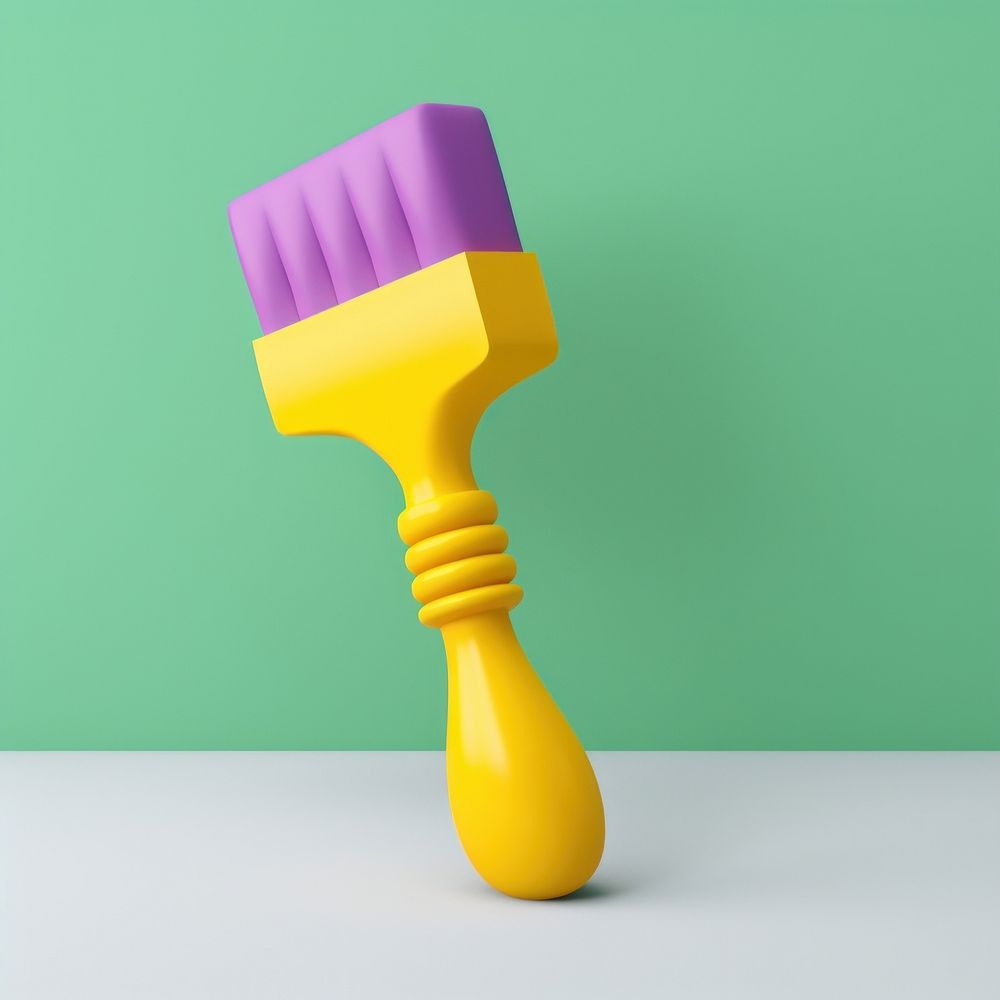 A brush tool vibrant color toothbrush.