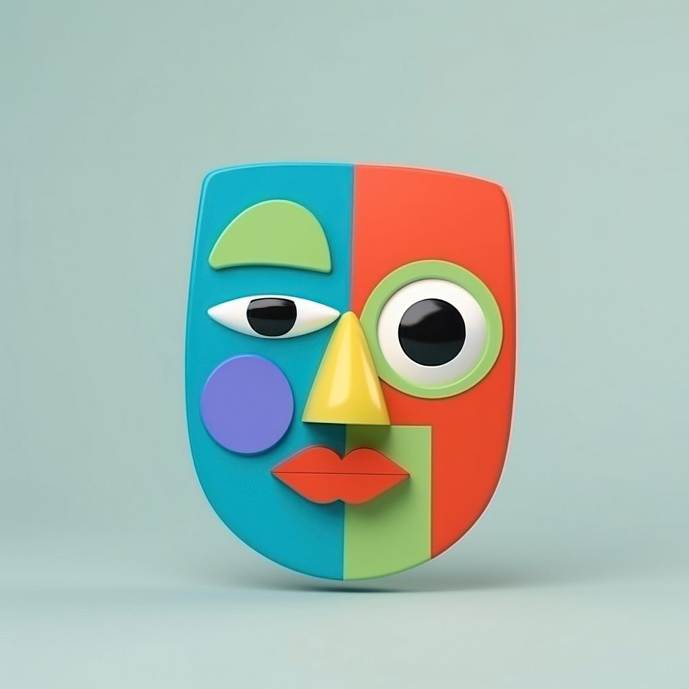 A mask portrait cartoon face.