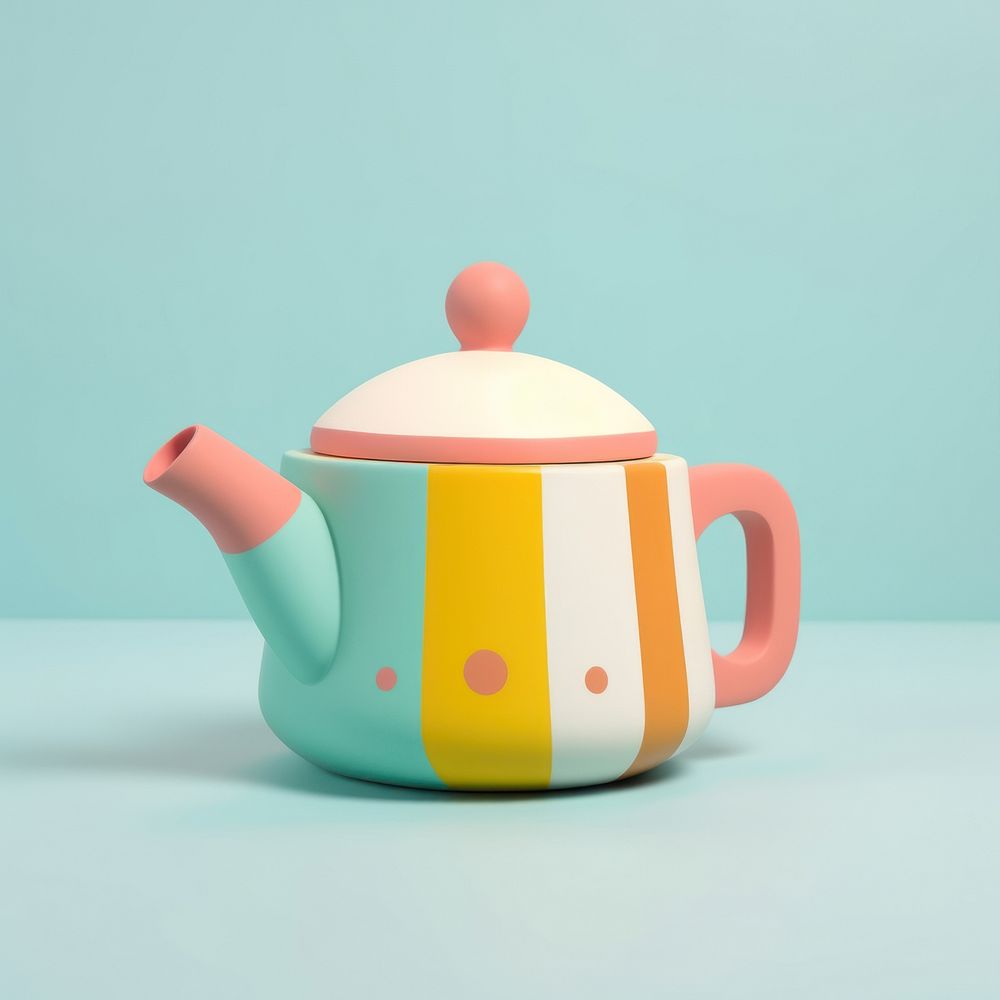 A teapot cup mug art.