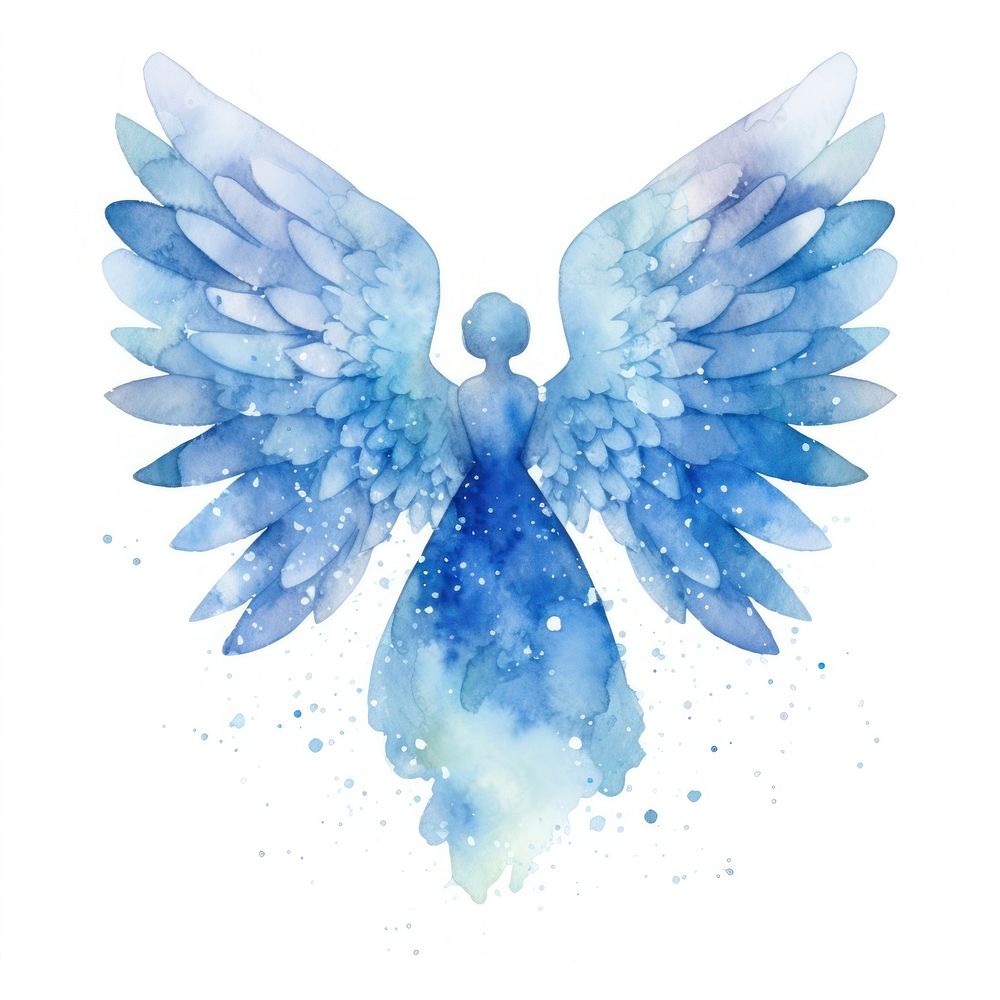 Angel in Watercolor style white background creativity archangel.