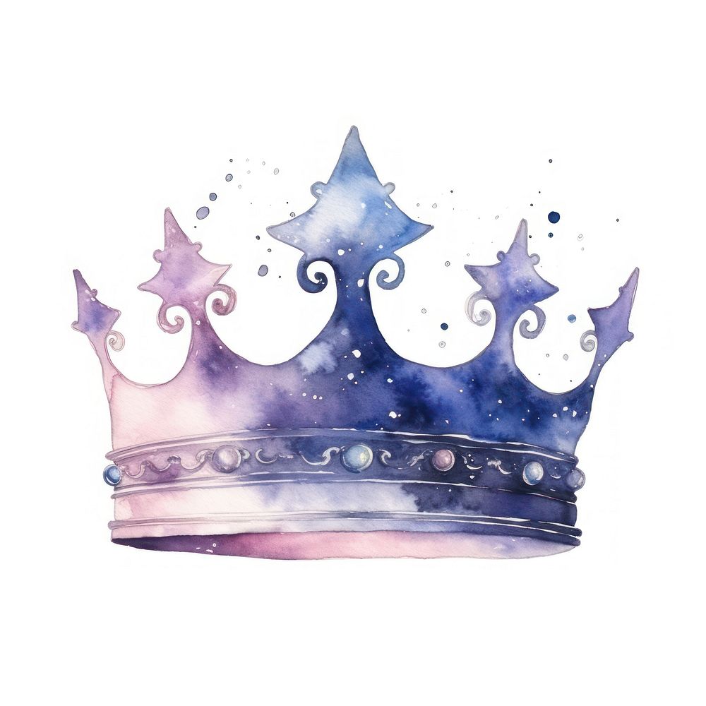 Crown in Watercolor style white background accessories creativity.