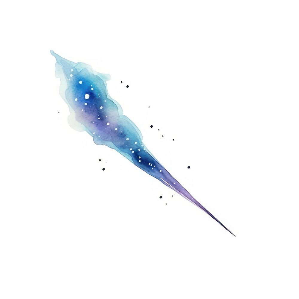 Shooting star in Watercolor style galaxy white background lightweight.