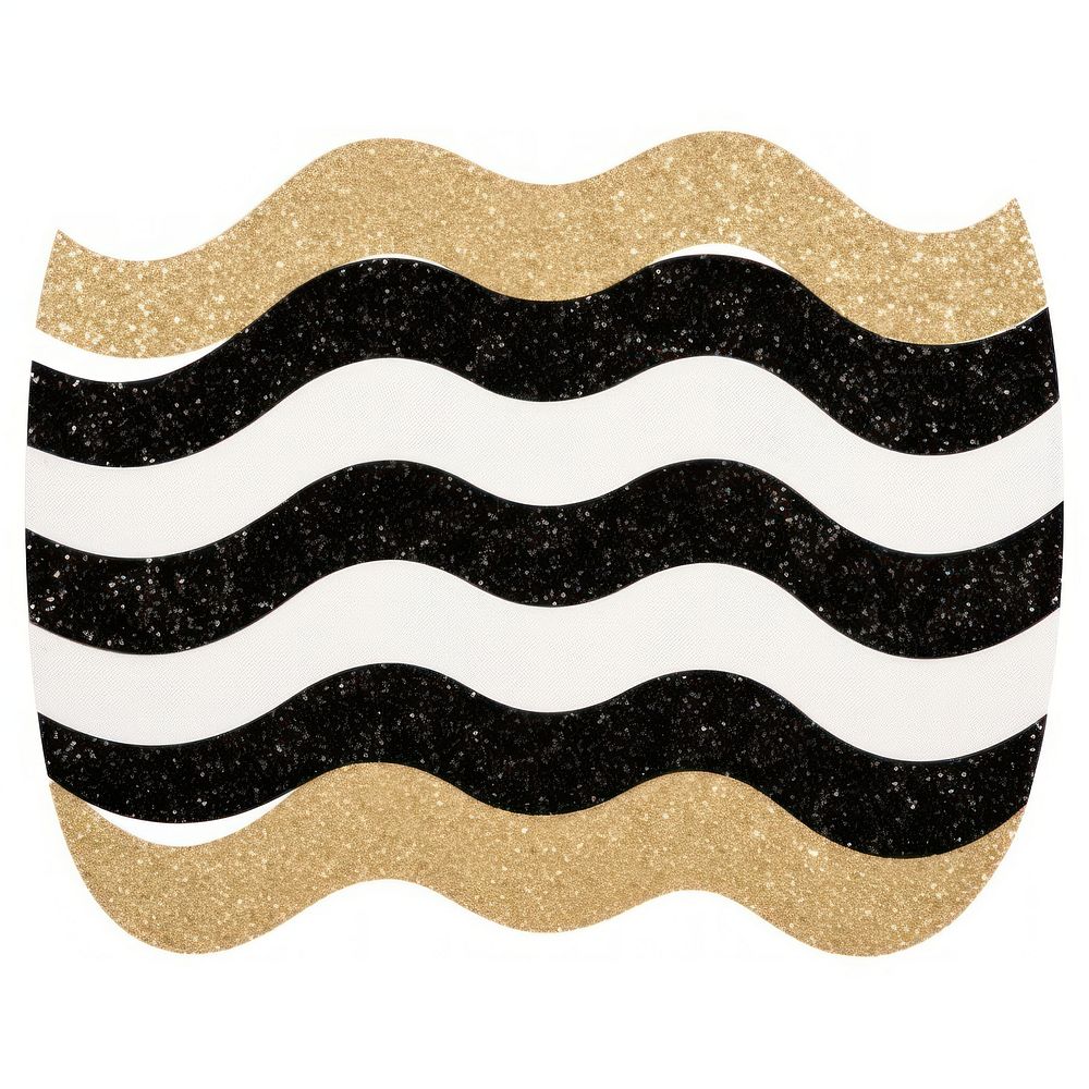 Wave shape ripped paper white background moustache striped.