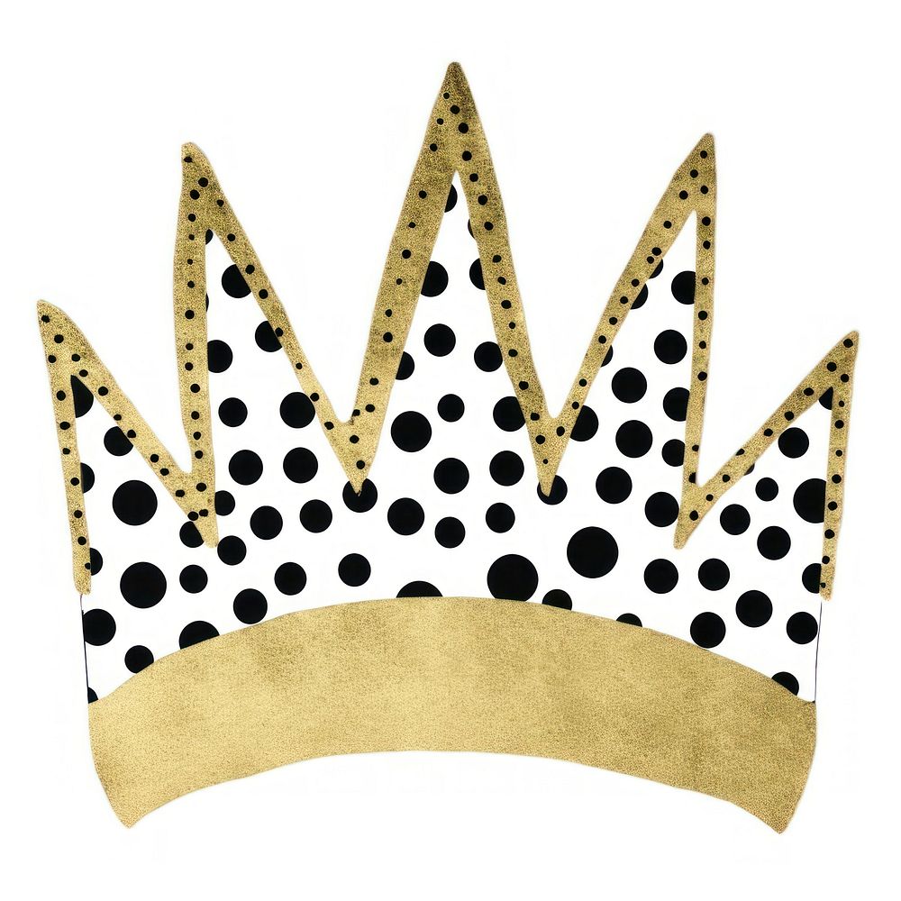 Crown shape ripped paper white background celebration accessories.