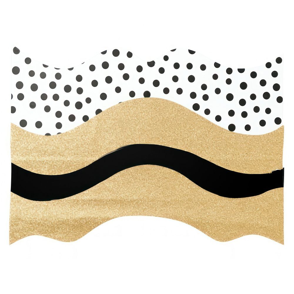 Dot in wave shape ripped paper pattern white background creativity.