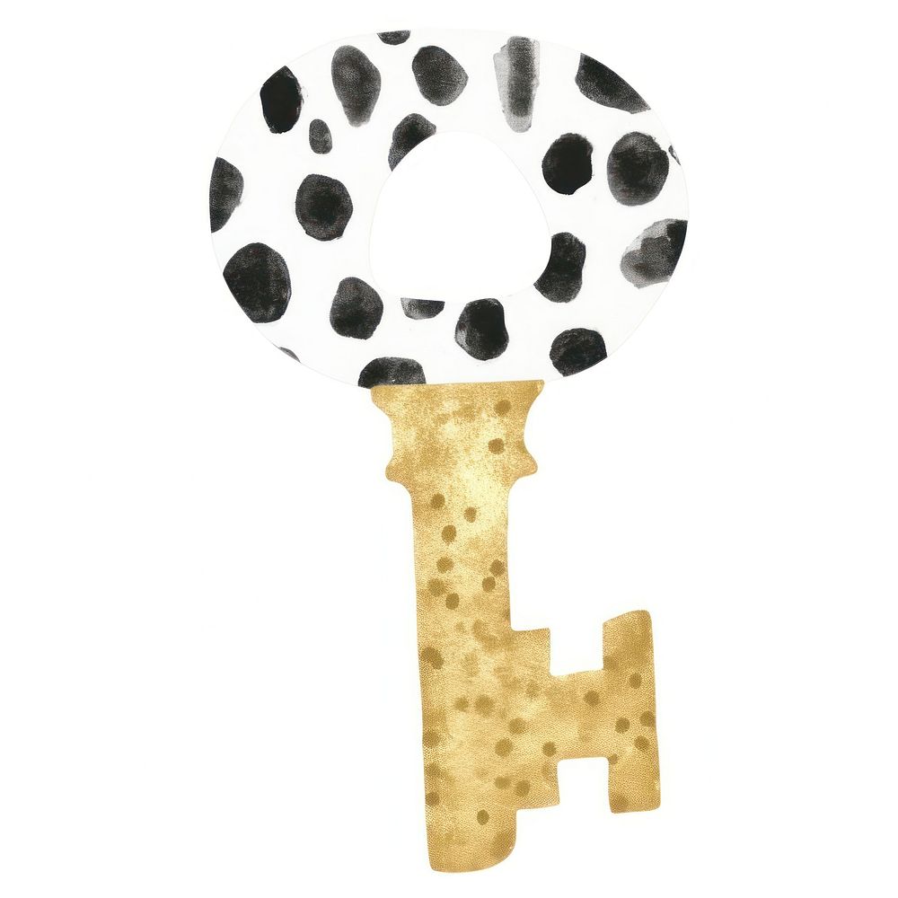 Key shape ripped paper white background outdoors cartoon.