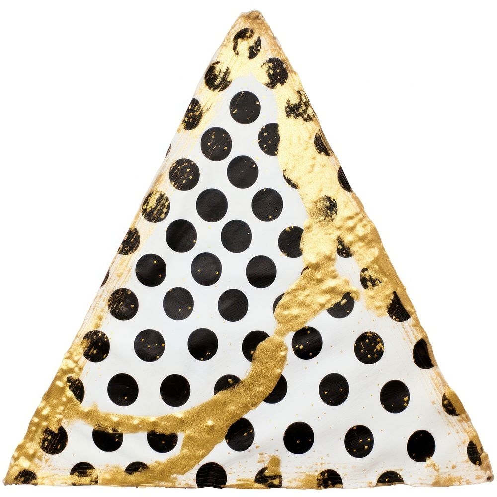 Plaid dot in triangle shapes ripped paper white background celebration clothing.