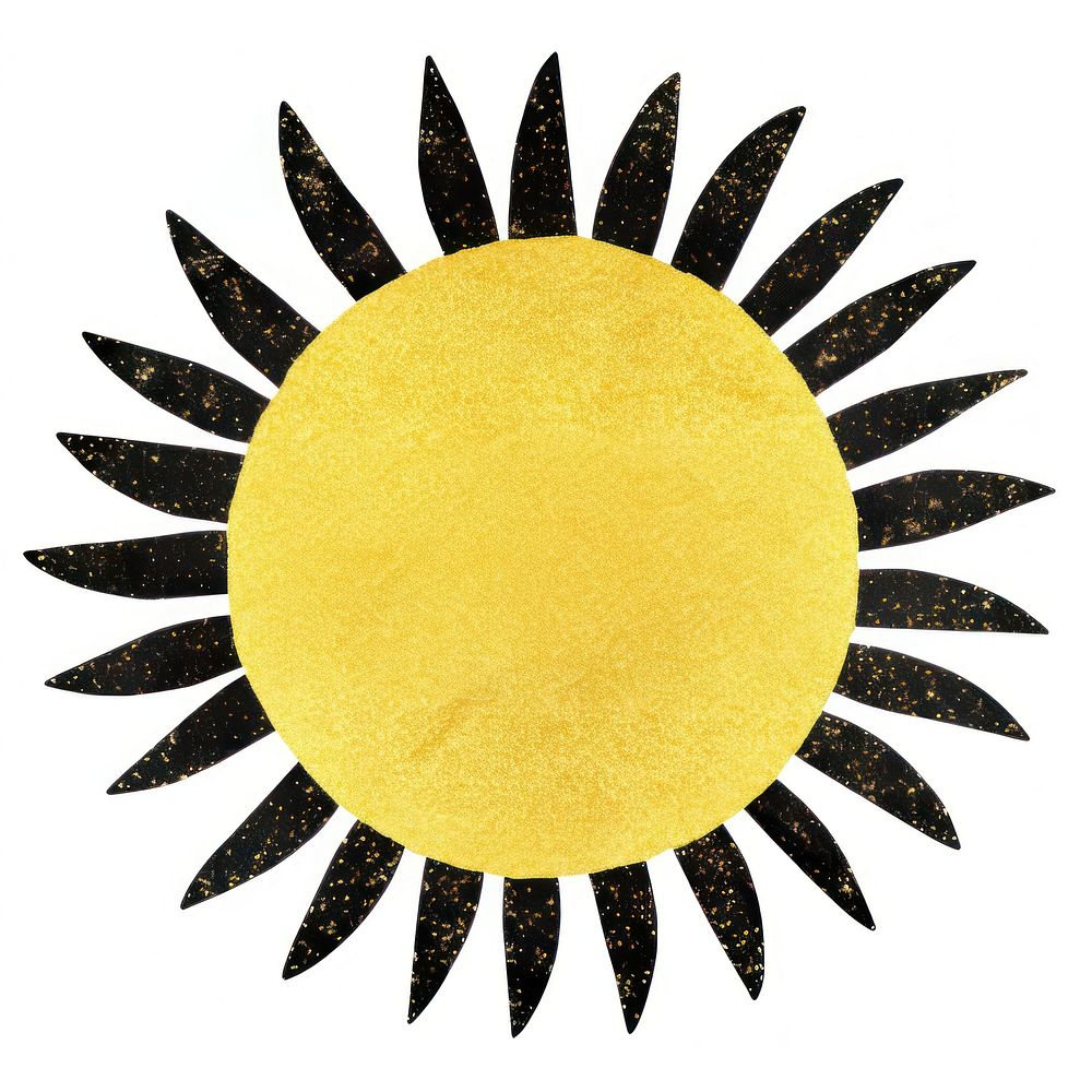Sun shape clipart ripped paper sunflower white background asteraceae.