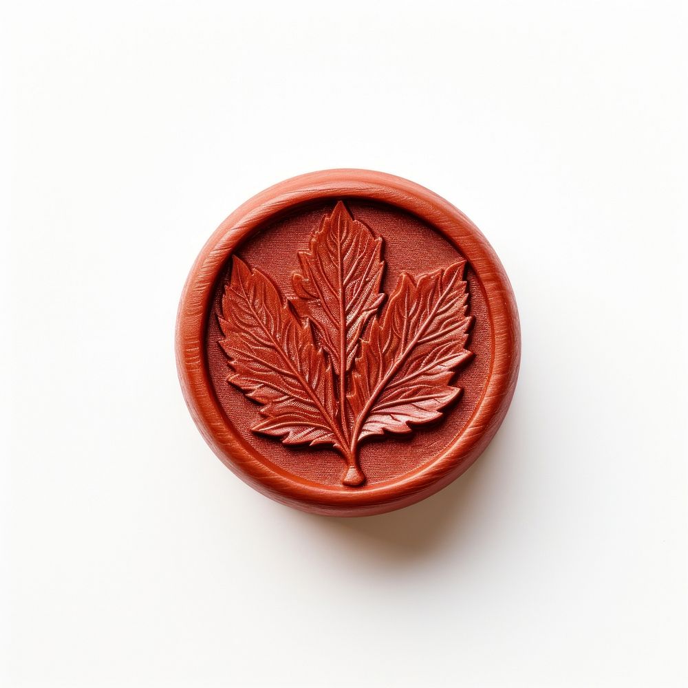 Autumn leaf Seal Wax Stamp craft white background accessories.