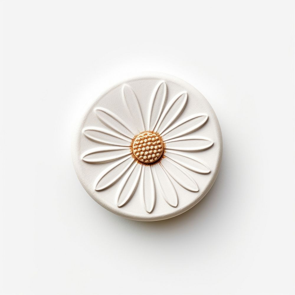 Daisy Seal Wax Stamp white white background accessories.