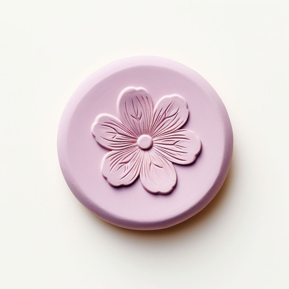 Flower Seal Wax Stamp white background confectionery accessories.