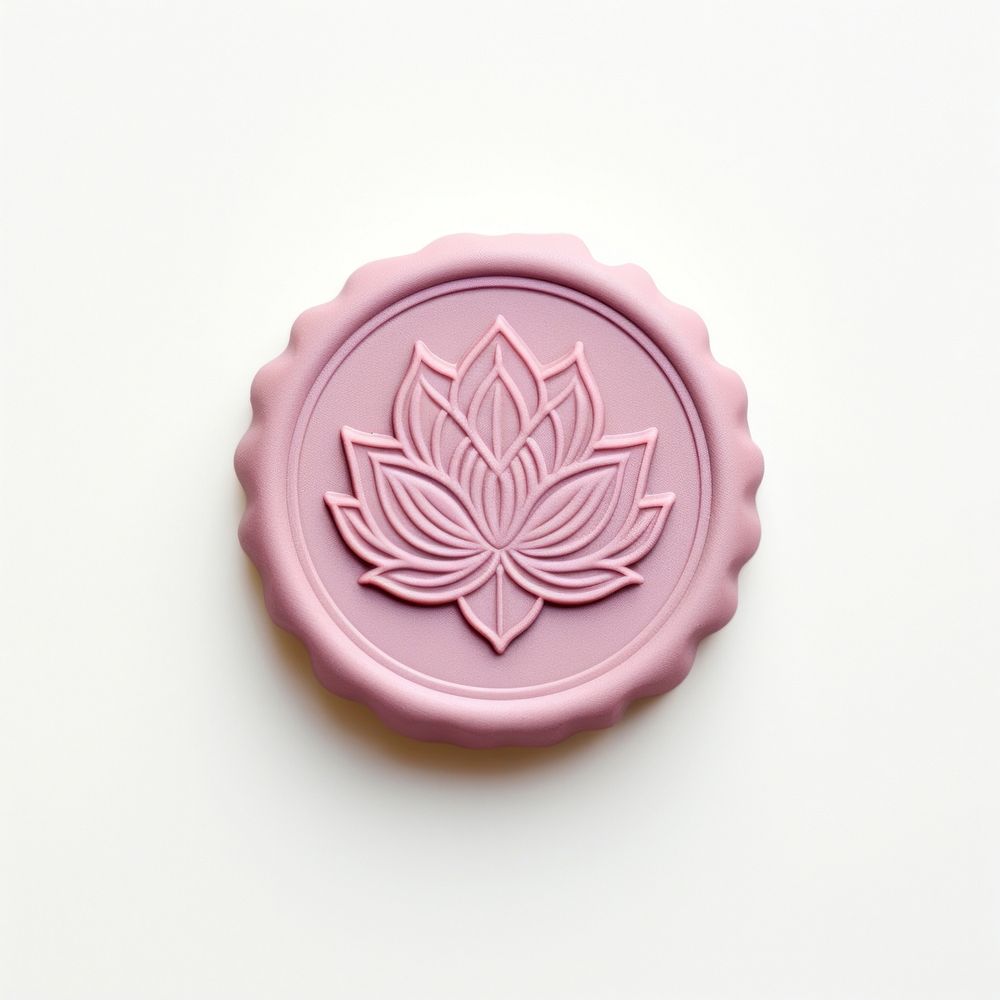 Lotus Seal Wax Stamp white background creativity jewelry.