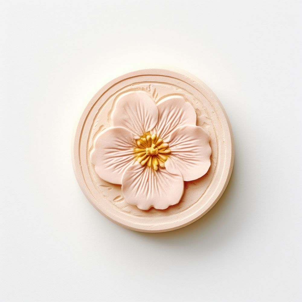 Primrose flower Seal Wax Stamp white background accessories freshness.