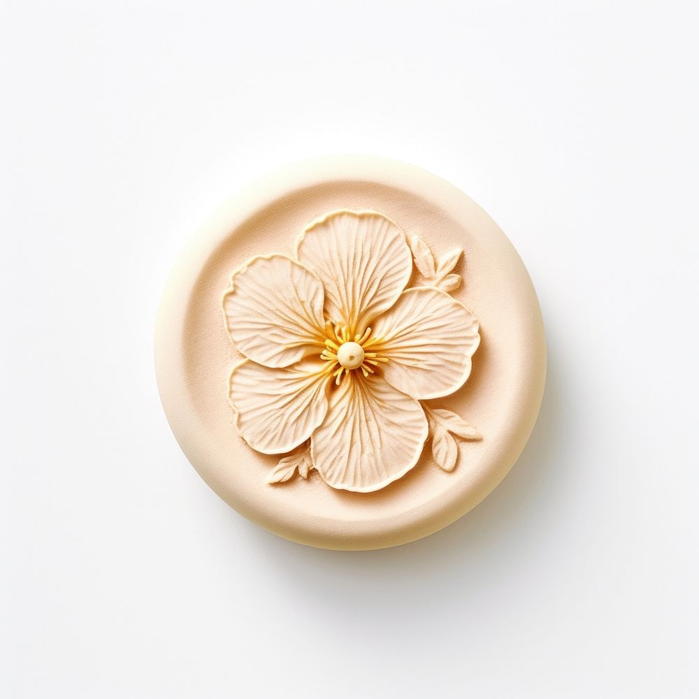 Primrose flower Seal Wax Stamp white background accessories freshness.