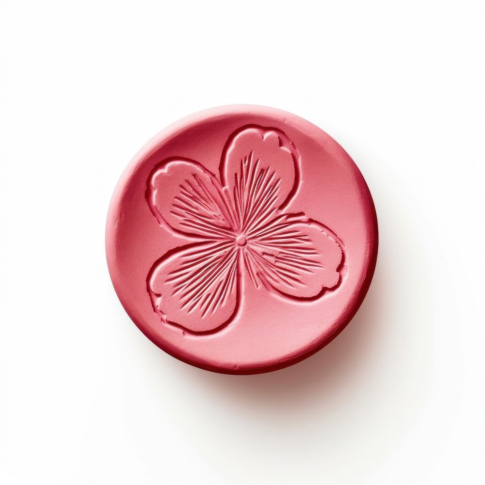 Sakura flower Seal Wax Stamp food white background confectionery.