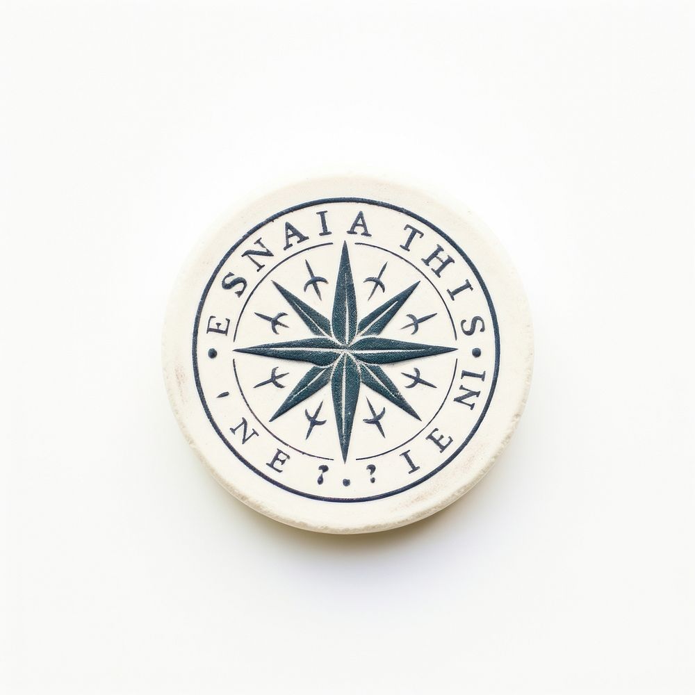 Seal Wax Stamp nautical imprint white background dartboard currency.