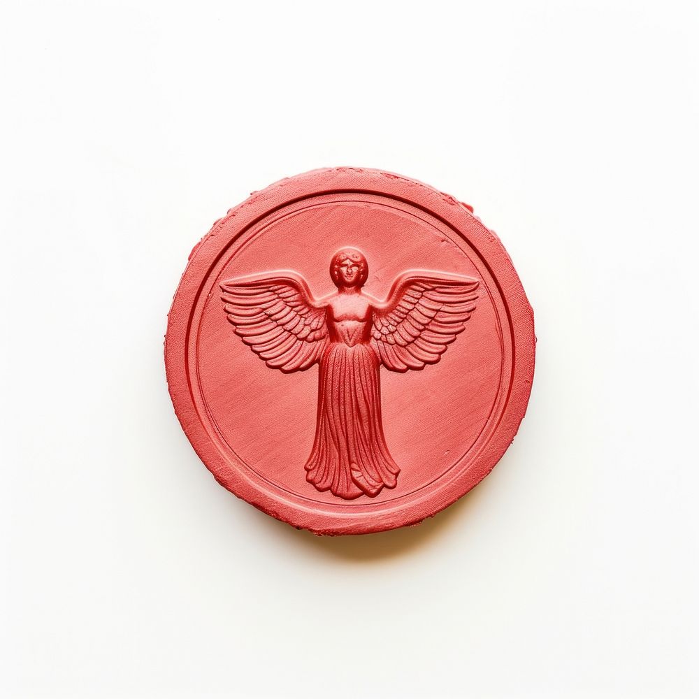 Seal Wax Stamp angel white background representation accessories.