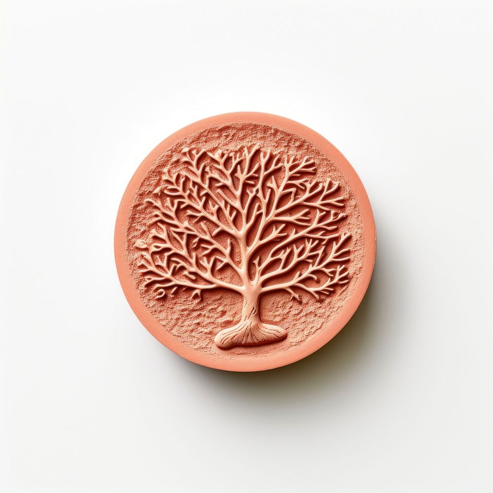 Seal Wax Stamp coral imprint white background accessories creativity.