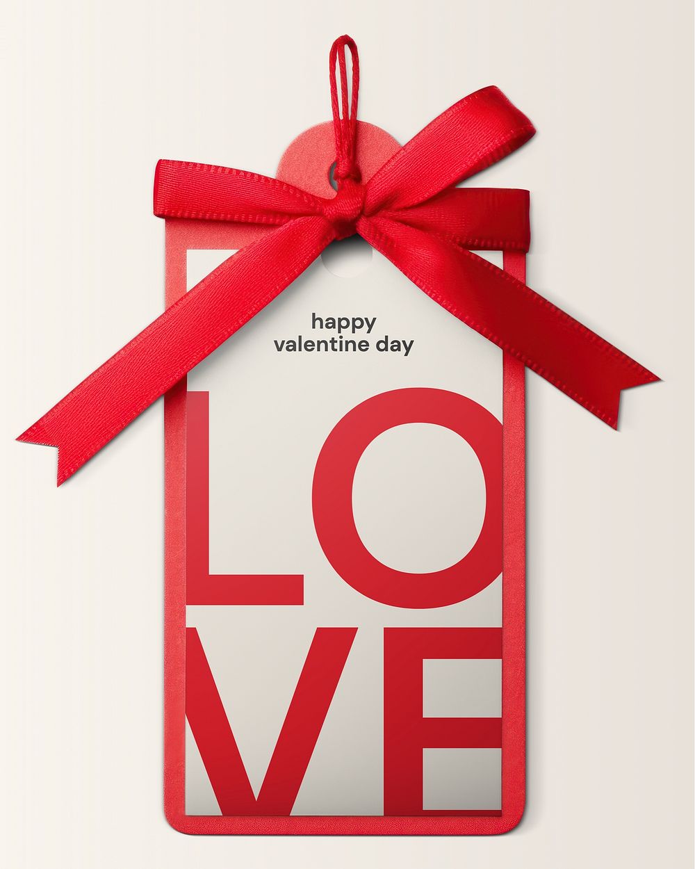 Red gift tag