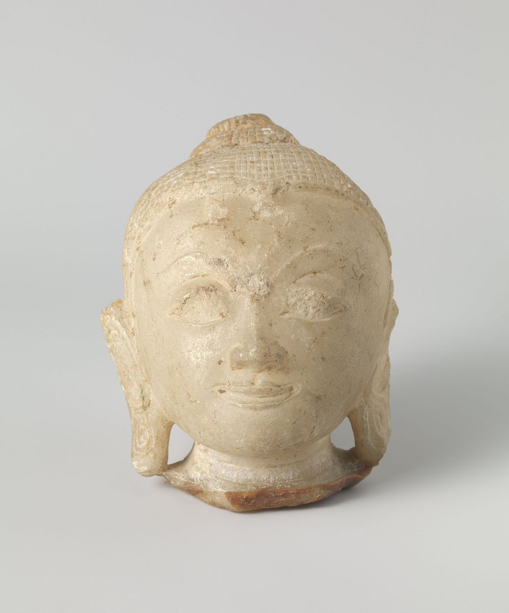 Hoofd van een boeddha (c. 1650 - c. 1950) by anonymous