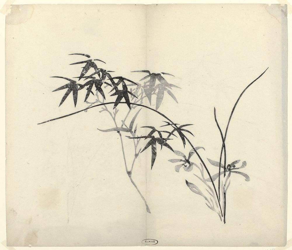Bamboe en Orchideeёn (c. 1600 - c. 1625) by anonymous and Zhengyen Hu Ten Bamboos Studio
