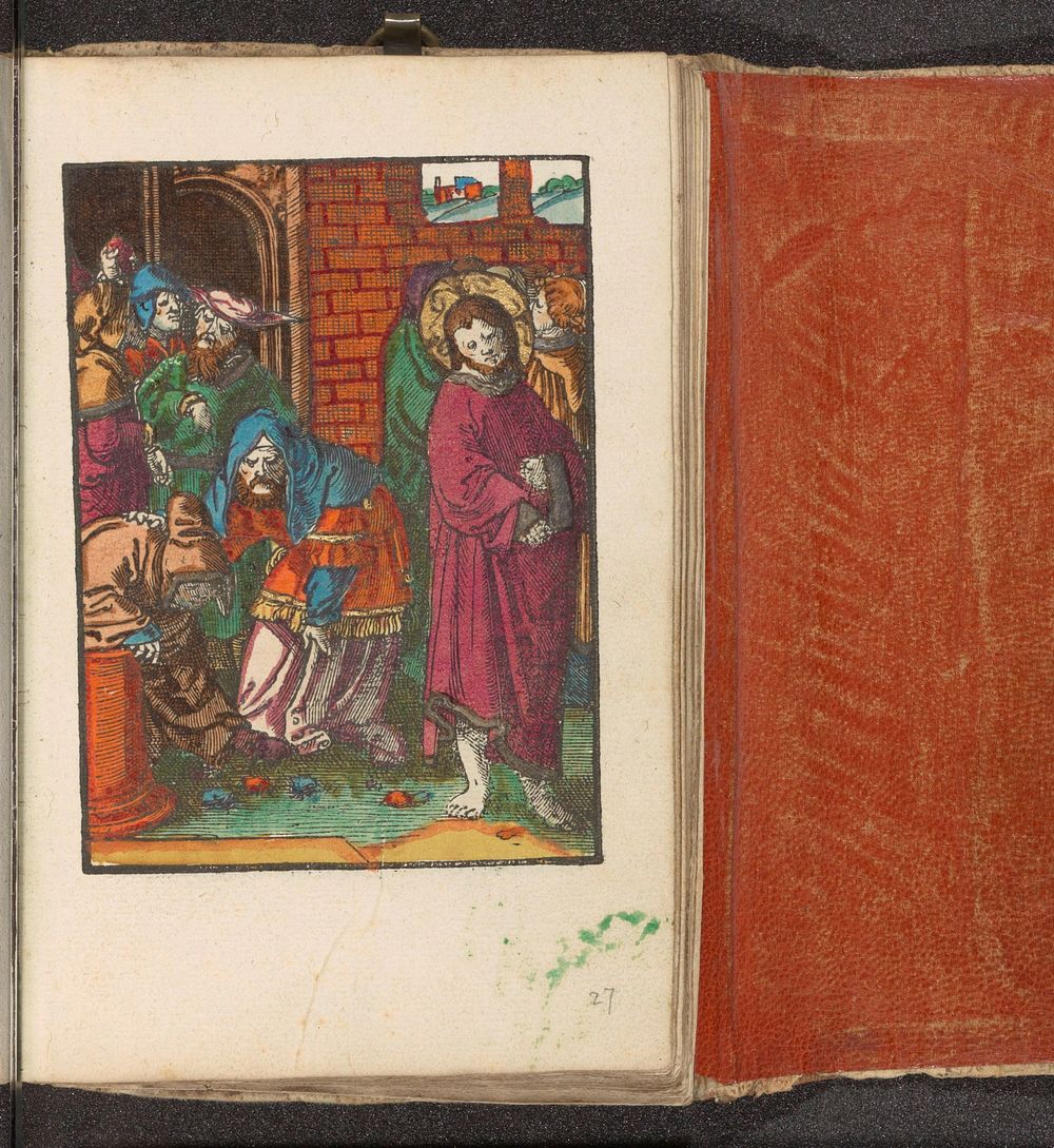 Joden dreigen Christus te stenigen (c. 1530) by Lucas van Leyden and Doen Pietersz