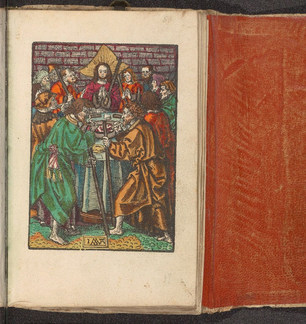 Christus en zijn discipelen vieren Pesach (c. 1530) by Jacob Cornelisz van Oostsanen and Doen Pietersz