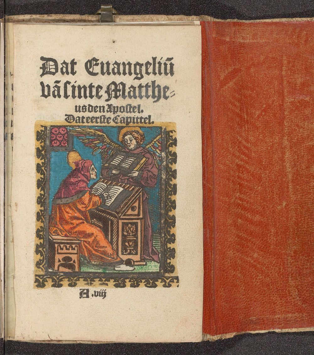 Evangelist Matteüs schrijft zijn evangelie (c. 1530) by anonymous and Doen Pietersz