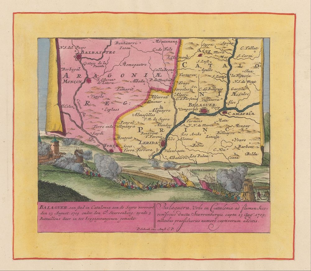 Verovering van Balaguer, 1709 (1707 - 1720) by Pieter Schenk I, Pieter Schenk I, Staten van Holland en West Friesland and…