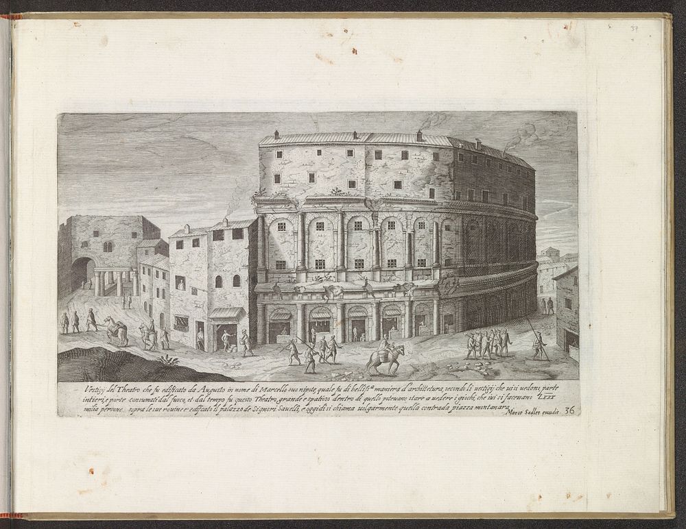 Theater van Marcellus (1624 - 1650) by Aegidius Sadeler II, Etienne Dupérac and Marcus Sadeler