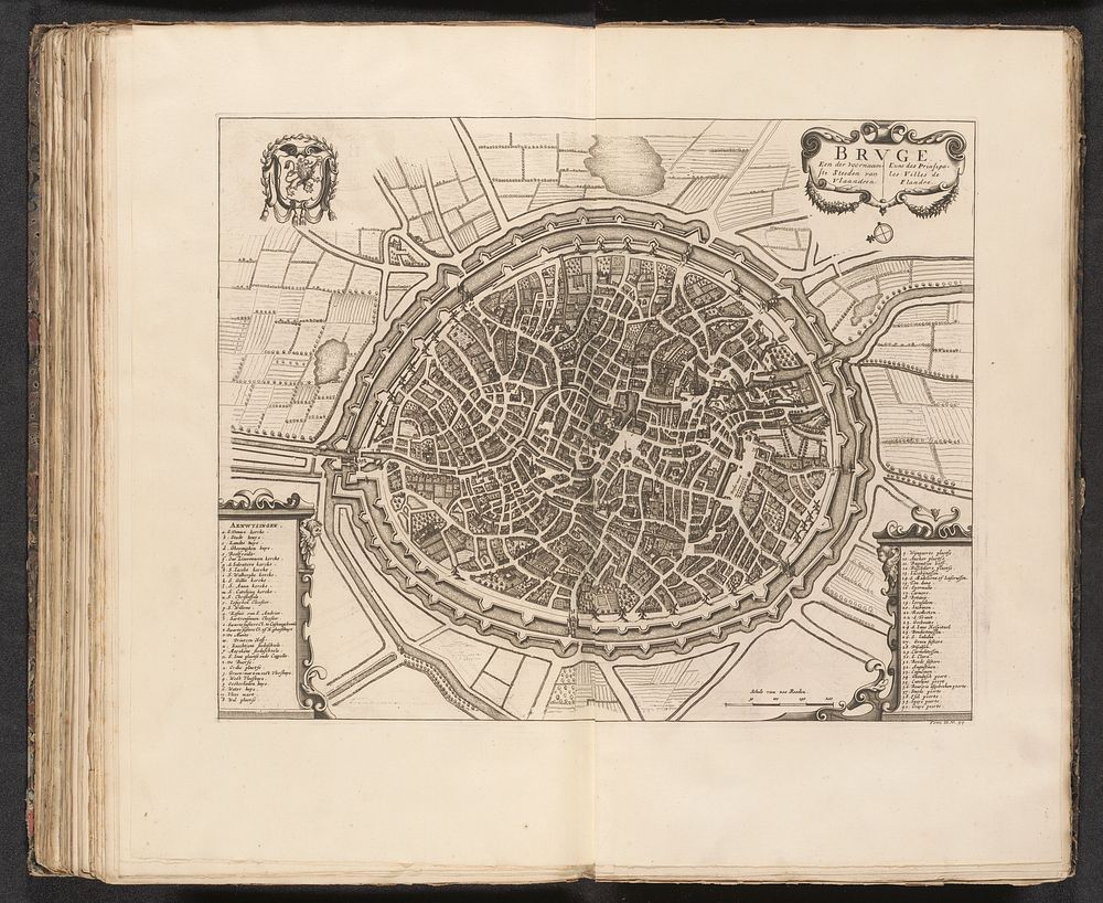 Plattegrond van Brugge, ca. 1701-1713 (1729) by anonymous, Isaac van der Kloot and Frederik de Wit