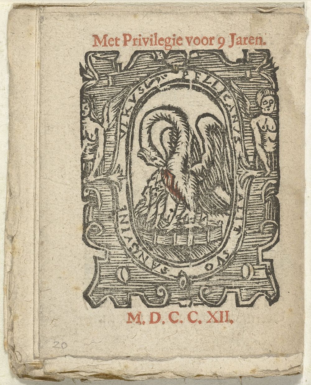 Bladzijde met uitgeversmerk, 1712 (1712) by anonymous and weduwe Slegers