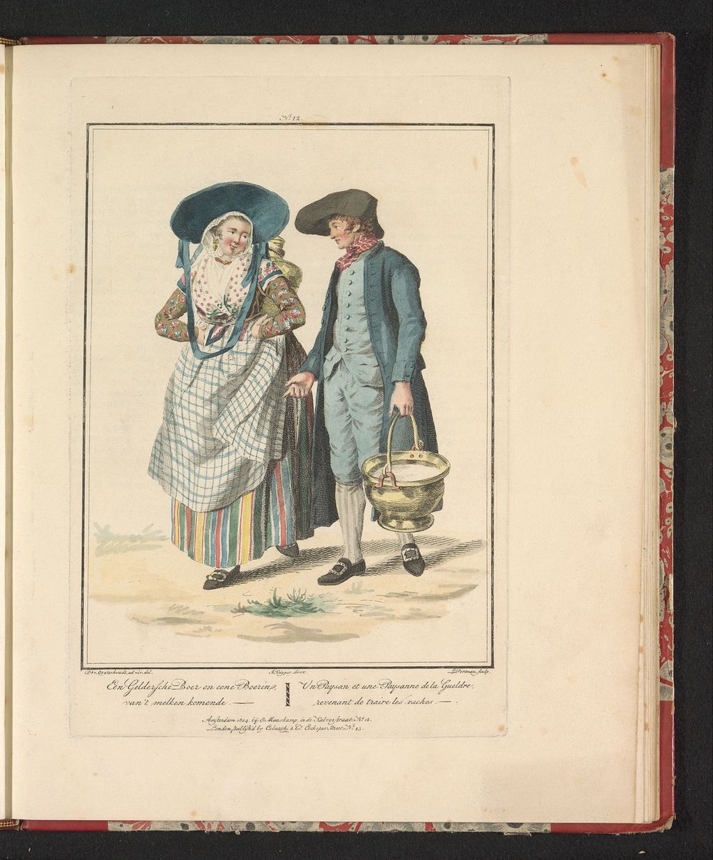 Gelderse boer en boerin (1804) by Ludwig Gottlieb Portman, Dirk van Oosterhoudt, Jan Willem Pieneman, Jacques Kuyper, Evert…