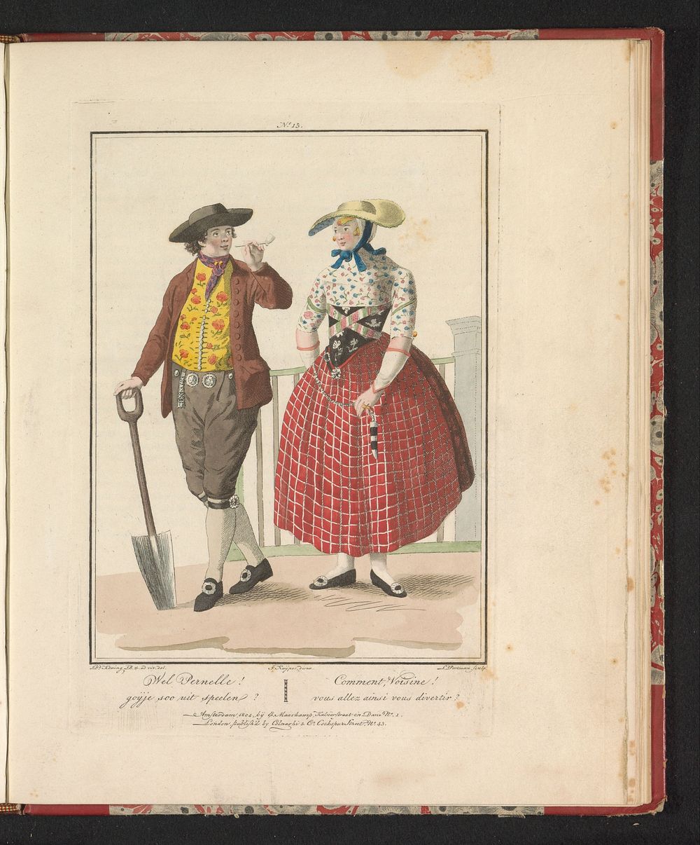 Man en vrouw van Zuid-Beveland (1804) by Ludwig Gottlieb Portman, D Bz de Koning, Jan Willem Pieneman, Jacques Kuyper, Evert…