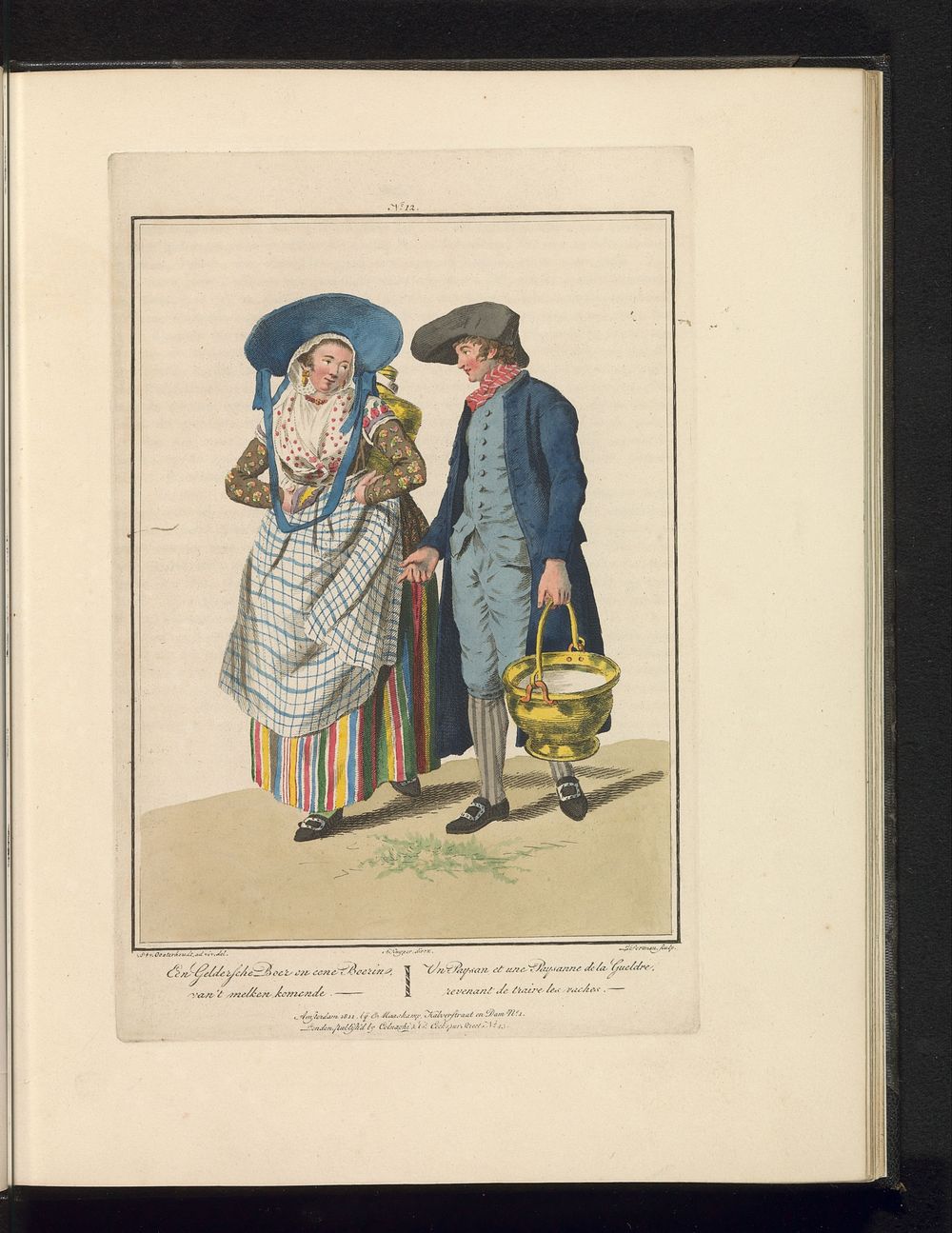 Gelderse boer en boerin (1829) by Ludwig Gottlieb Portman, Dirk van Oosterhoudt, Jan Willem Pieneman, Jacques Kuyper, Evert…