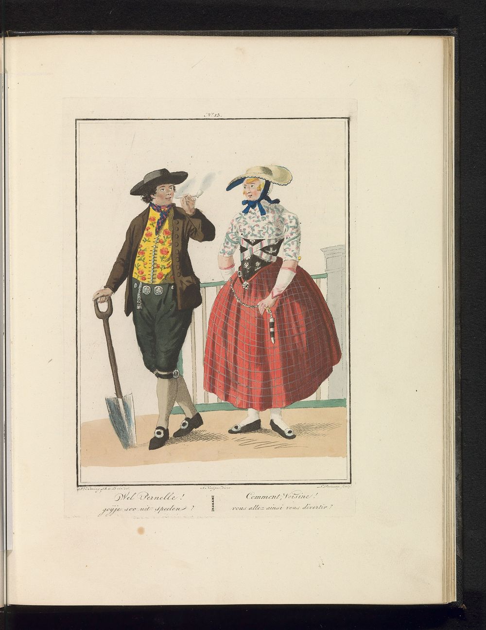 Man en vrouw van Zuid-Beveland (1829) by Ludwig Gottlieb Portman, D Bz de Koning, Jan Willem Pieneman, Jacques Kuyper and…