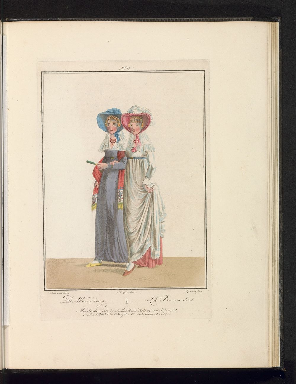 Twee meisjes uit Noord-Holland (1829) by Ludwig Gottlieb Portman, Cornelius Overman, Jan Willem Pieneman, Jacques Kuyper…