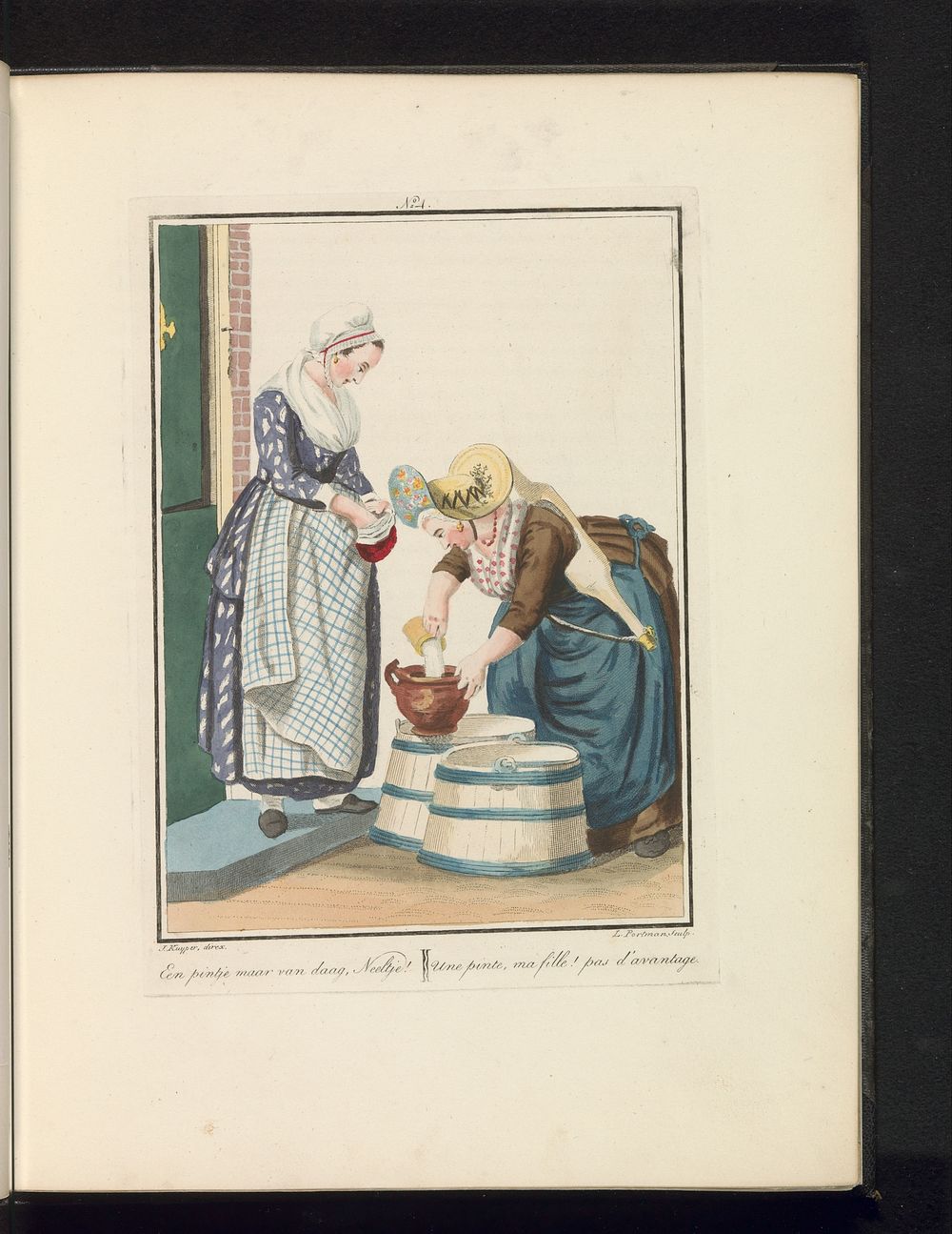 Dienstmeisje en melkverkoopster (1829) by Ludwig Gottlieb Portman, Jacques Kuyper, Jan Willem Pieneman, Jacques Kuyper and…