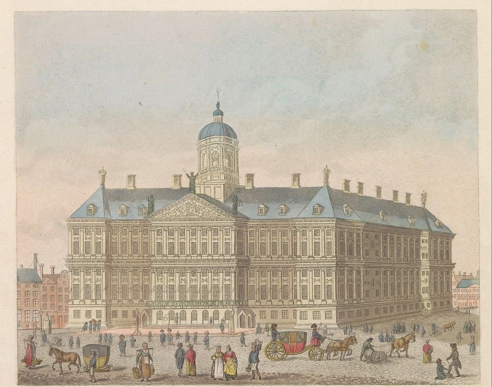 Koninklijk Paleis op de Dam, ca. 1810-1813 (1824 - 1825) by Evert Maaskamp, anonymous, anonymous and Evert Maaskamp