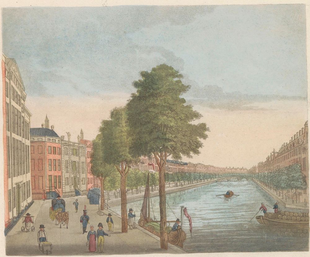 Gezicht op de Herengracht, ca. 1810-1813 (1824 - 1825) by Evert Maaskamp, anonymous and Evert Maaskamp