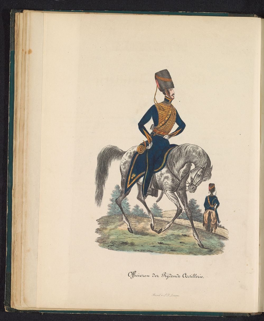 Uniform van de officieren van de rijdende artillerie, 1845 (1845) by Louis Salomon Leman and Louis Salomon Leman