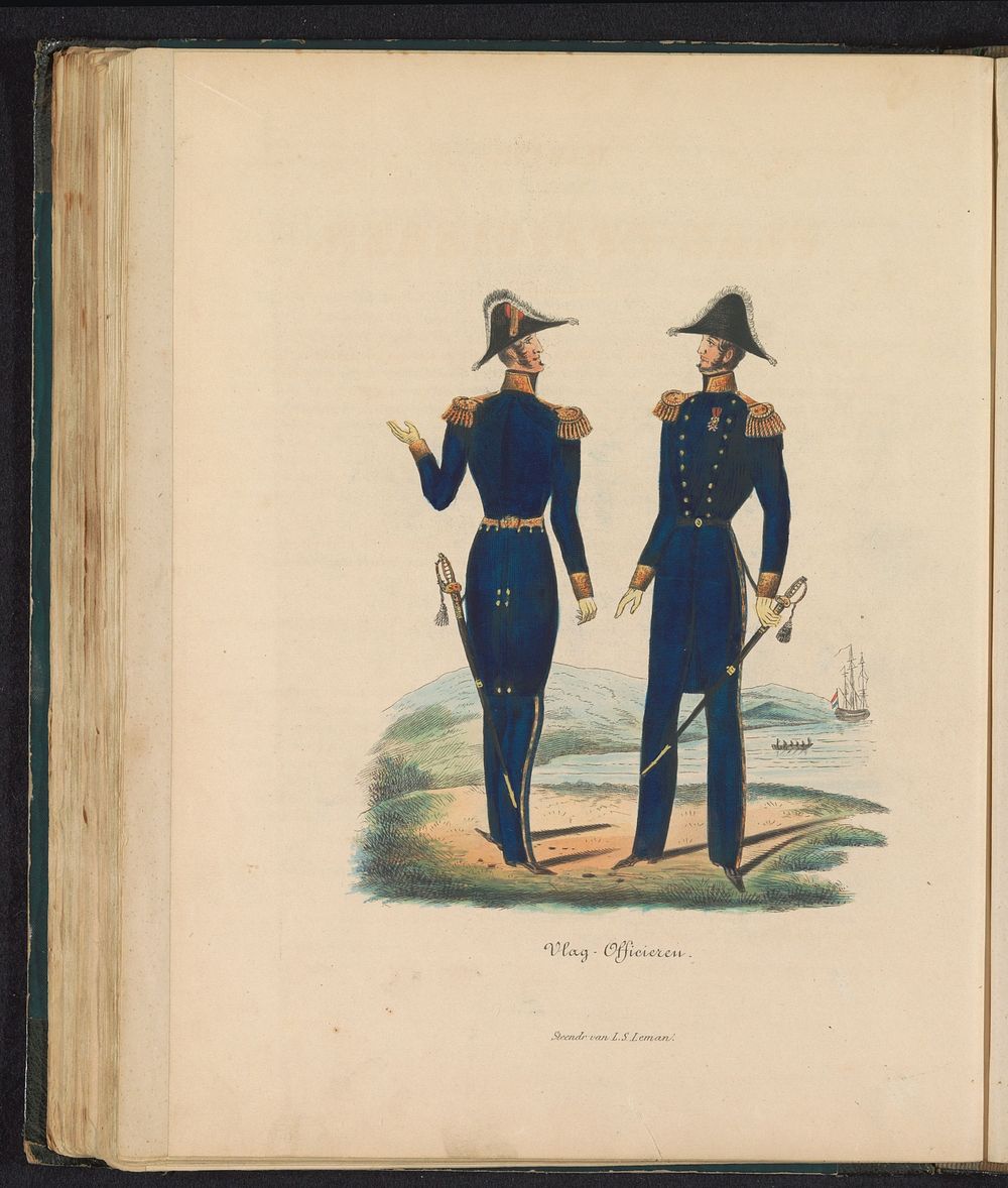 Uniform van de vlagofficieren van de Marine, 1845 (1845) by Louis Salomon Leman and Louis Salomon Leman