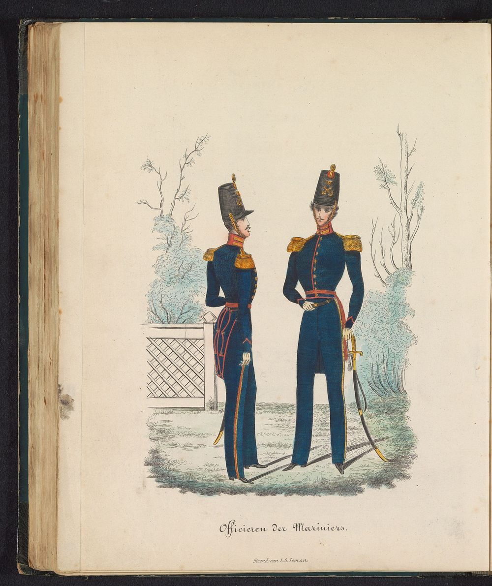 Uniform voor officieren van de mariniers, 1845 (1845) by Louis Salomon Leman and Louis Salomon Leman