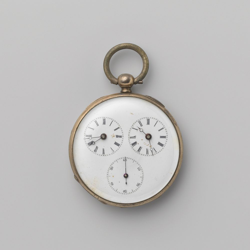 Horloge van zilver (c. 1800 - c. 1900) by anonymous