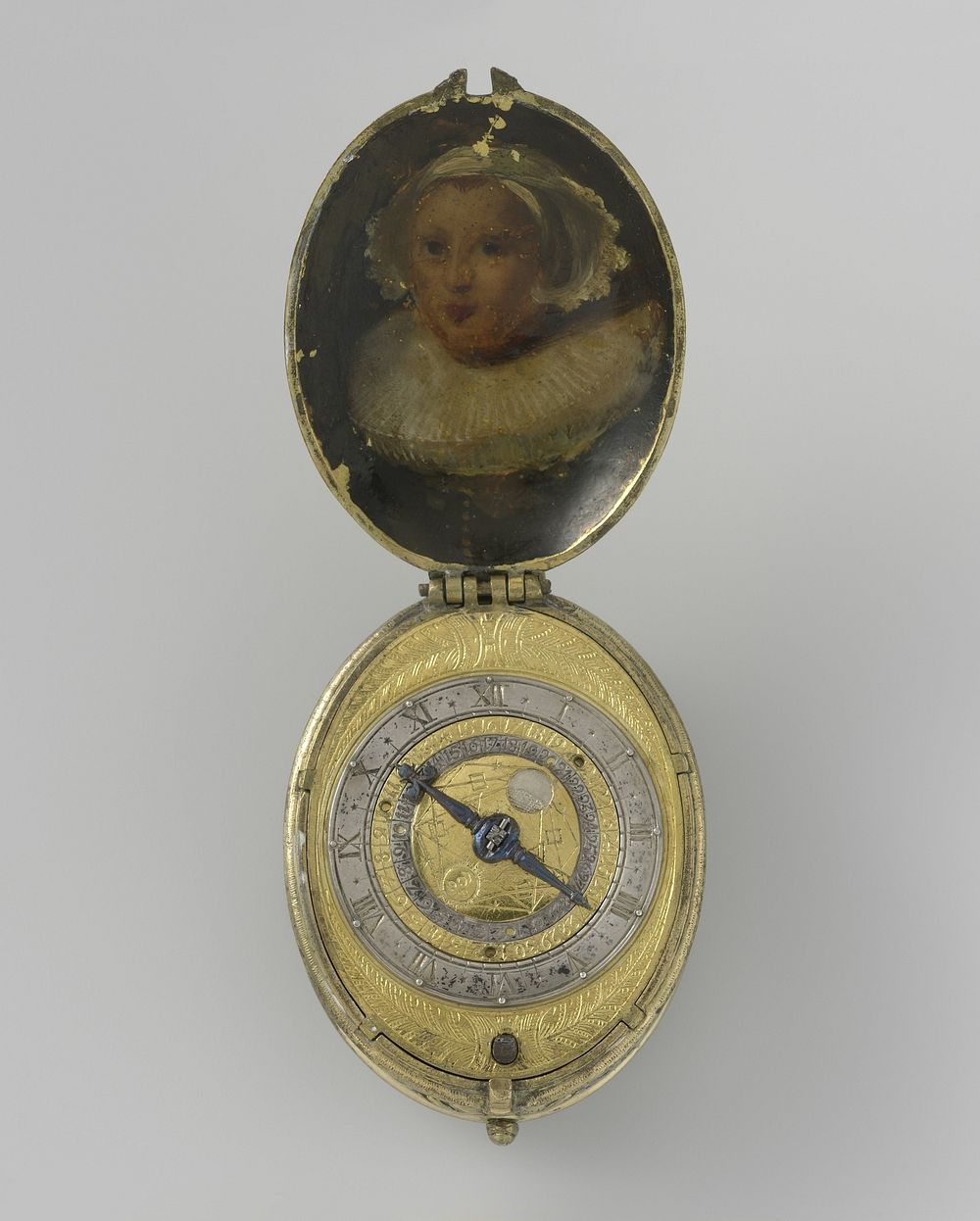 Pendant Watch, with Indicators for the Date and Phases of the Moon, and an Aspectarium (c. 1610 - c. 1625) by Wybe Wijbrants…